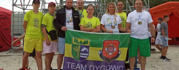 Team OSP Dygowo na morderczym torze plaży kołobrzeskiej