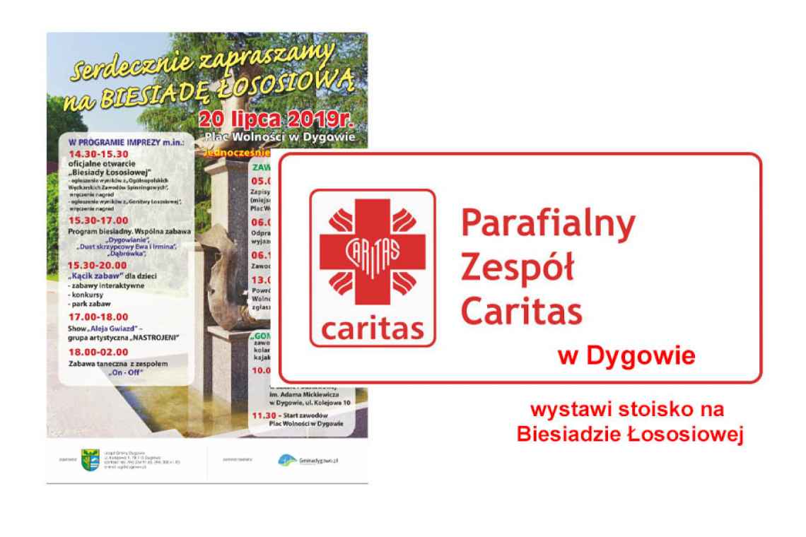 Caritas Parafii Dygowo wystawi stoisko na Biesiadzie Łososiowej