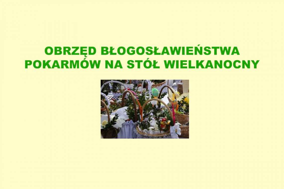 Błogosławieństwo pokarmów