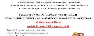 Od 1 marca rusza rekrutacja do przedszkoli i klas pierwszych