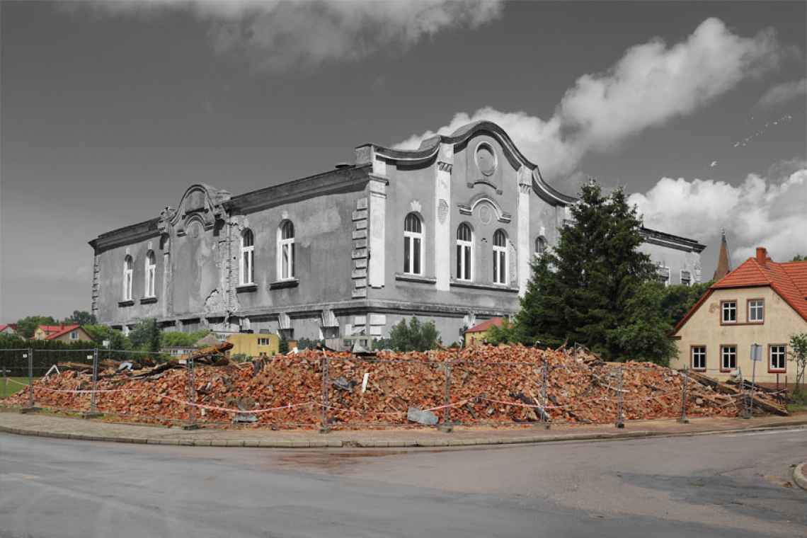 Gruzowisko w centrum Dygowa to nadal zabytek