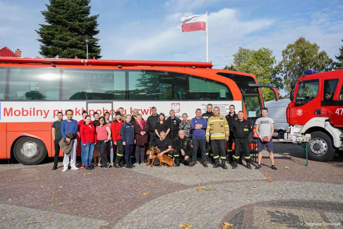 Blisko 8 litrów krwi oddano w mobilnym punkcie na Placu Wolności w Dygowie