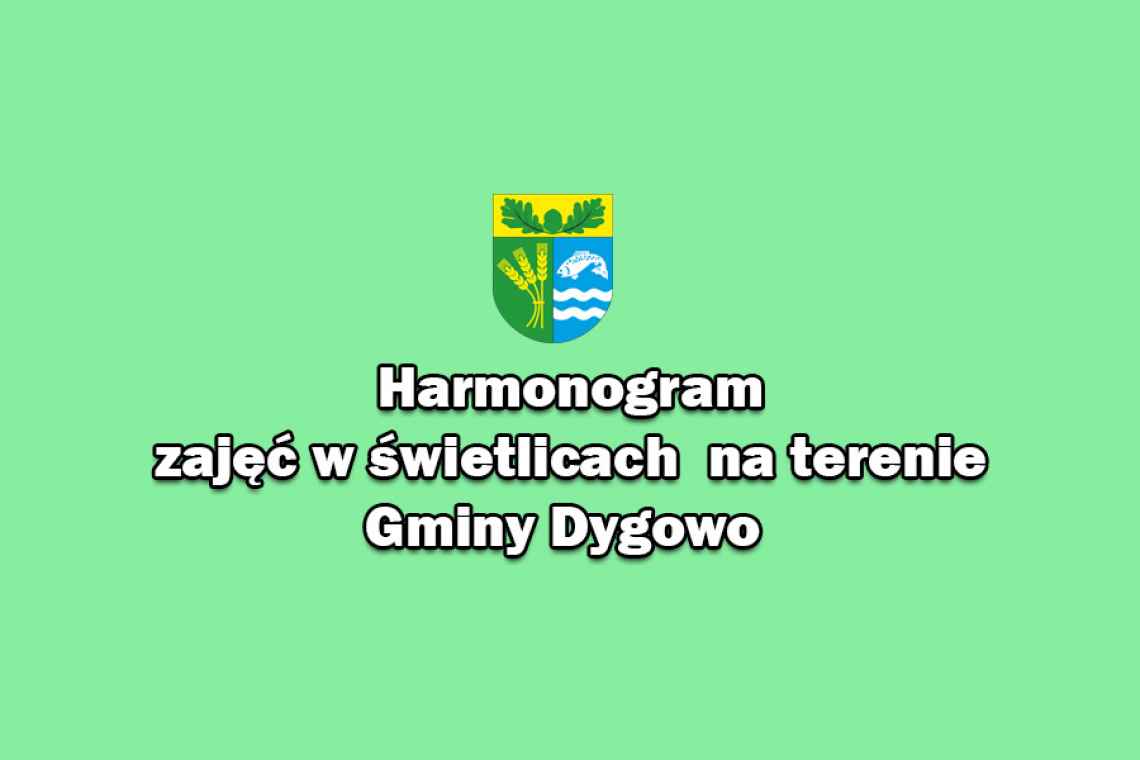 Harmonogram zajęć w świetlicach -  listopad, grudzień