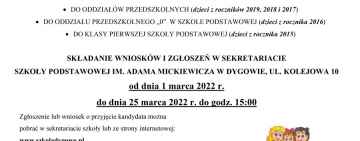 Od 1 marca rusza rekrutacja do przedszkoli, zerówki i pierwszej klasy