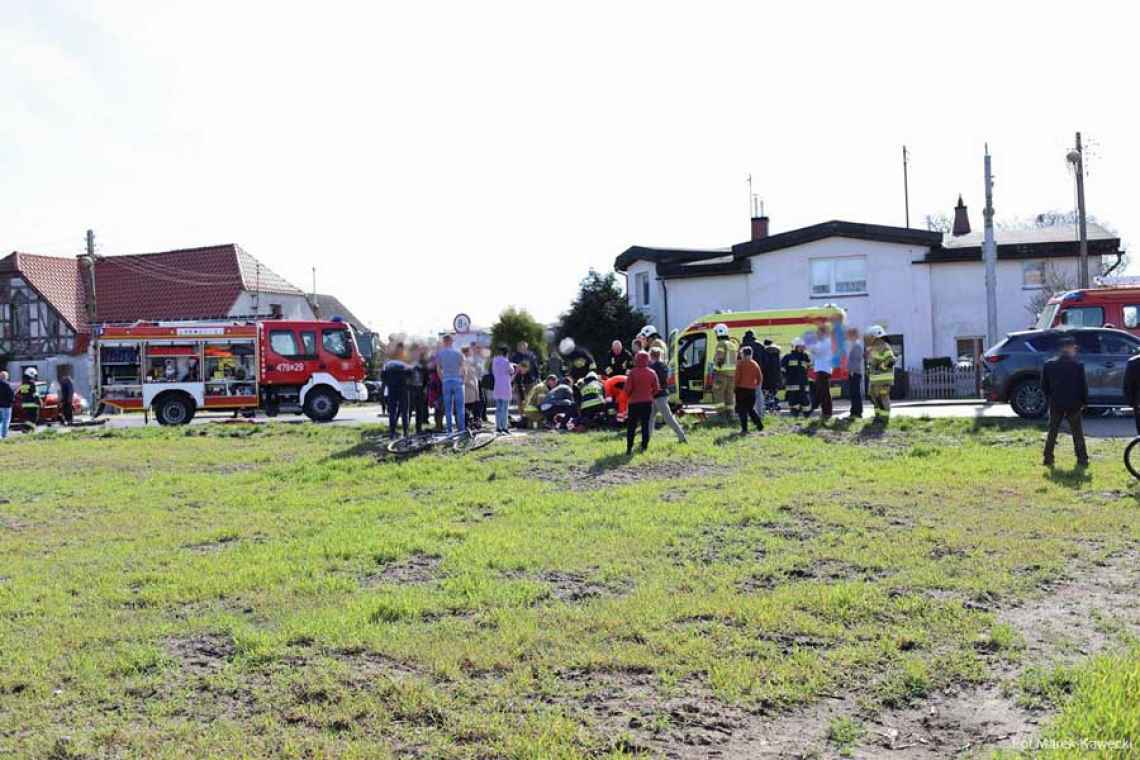 Wypadek w Dygowie. Dwie młode osoby poszkodowane