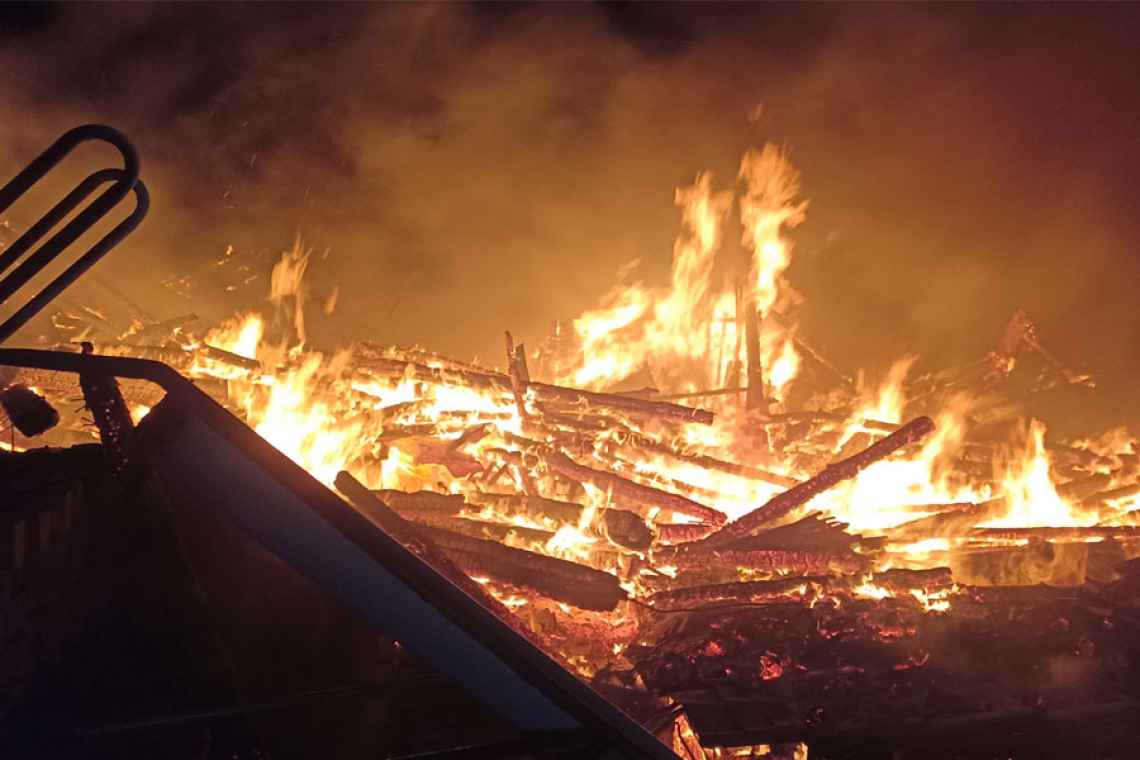 Pożar stodoły w Gąskowie