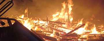 Pożar stodoły w Gąskowie