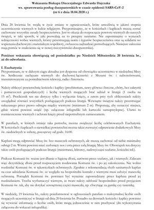 wskazania biskupa, parafia Dygowo